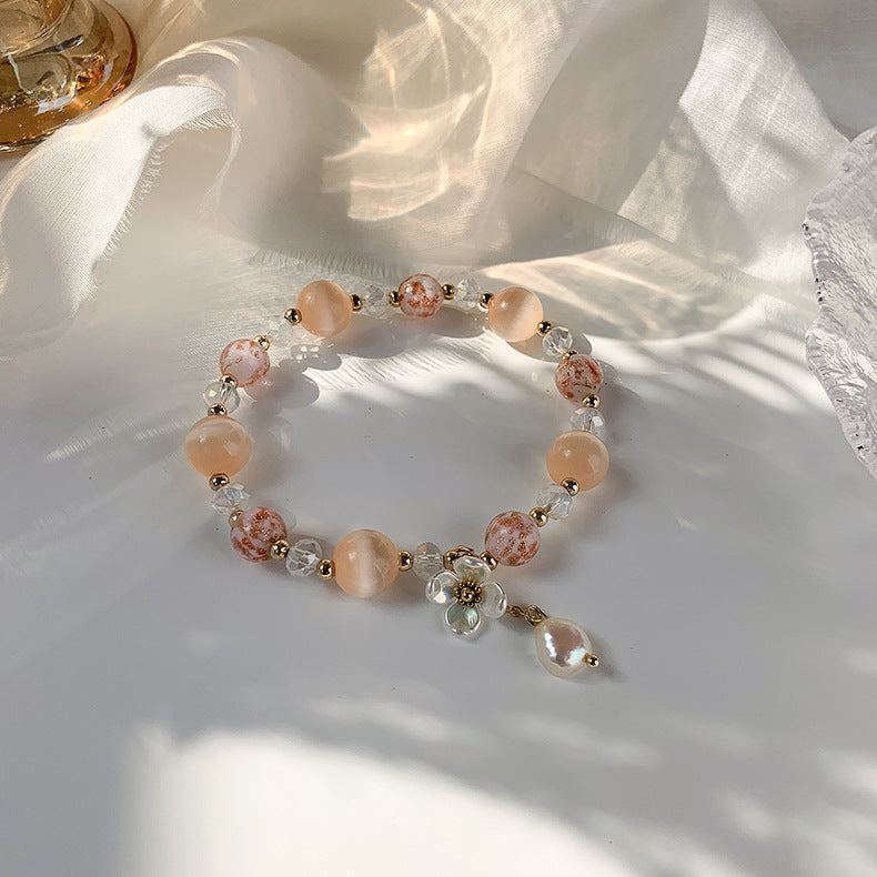 Pulsera De Flores De Concha De Cristal De Color al por mayor